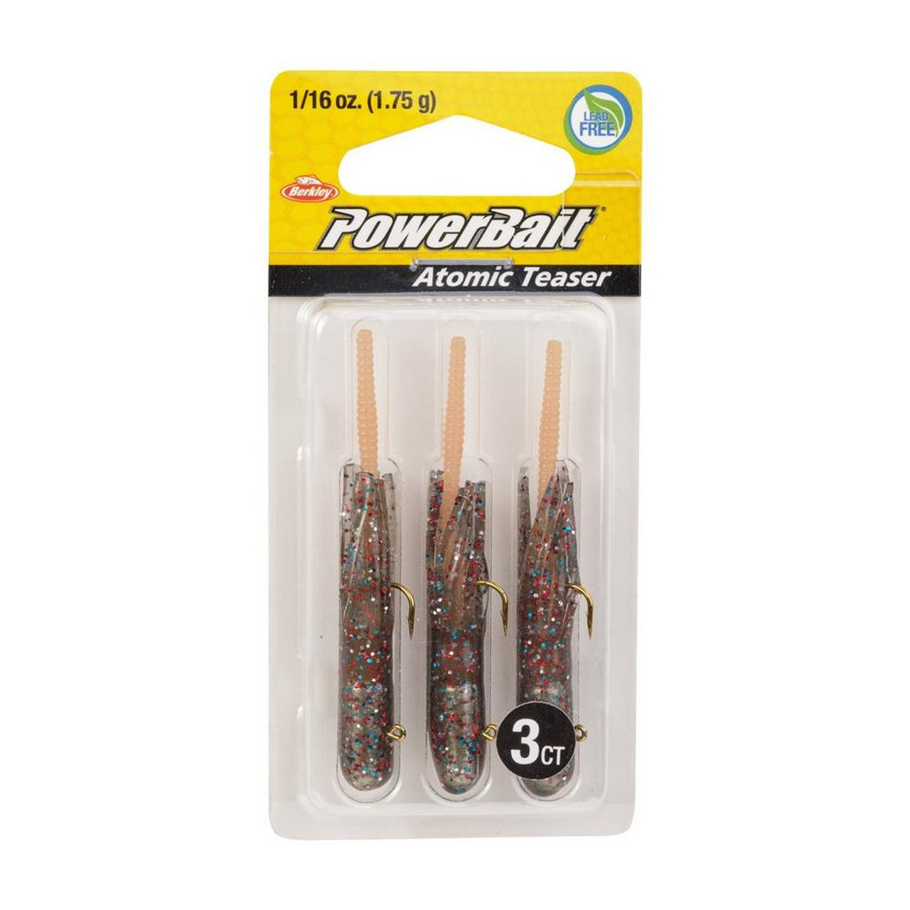 Berkley PowerBait Pre-rigged Atomic Teaser 1/16oz, 3 Pk