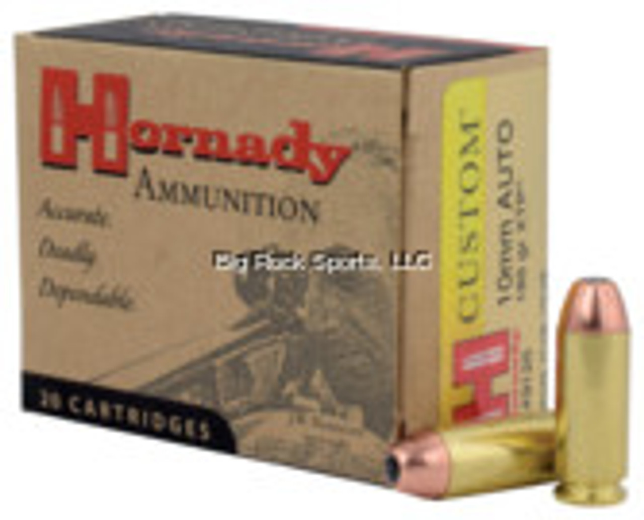 Hornady Custom Pistol Ammo 10MM, XTP, 180 Gr, 1180 fps, 20 Rounds