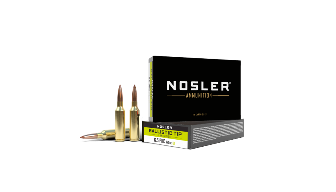 Nosler BT Ballistic Tip Rifle Ammo, 6.5 PRC 140gr Box Of 20