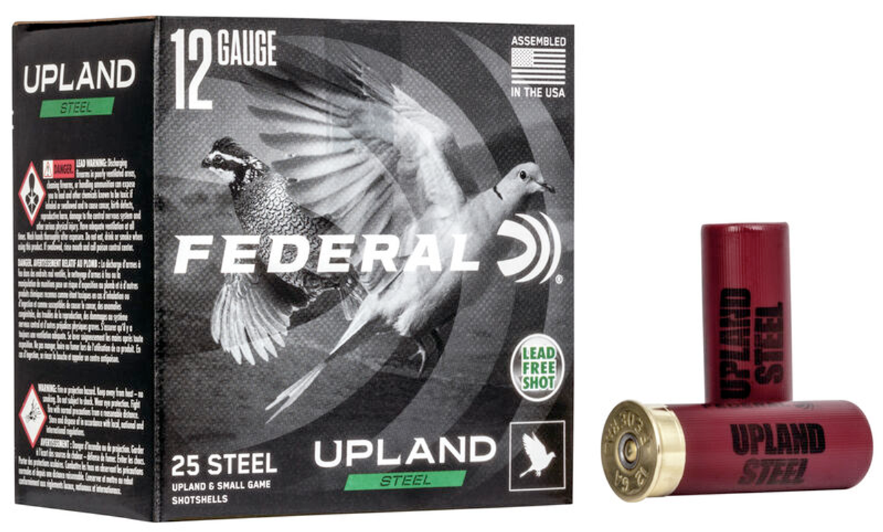 Federal Upland Steel Shotshell, 12 Gauge,  2-3/4", 1-1/8oz, #7.5, 1400fps, 25 Rounds