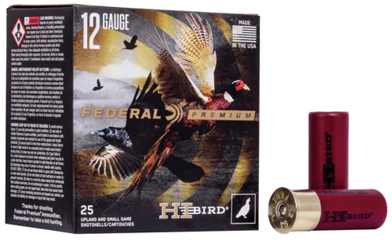 Federal Hi-Bird, 12 Ga 2 3/4", 1 1/8 Oz #8, Box Of 25