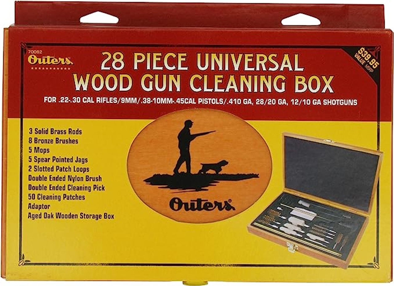 Outers 28 Piece Universal Wood Gun Cleaning Box