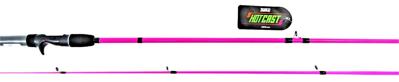 Zebco Splash 6' Medium Casting Rod, Hot Pink