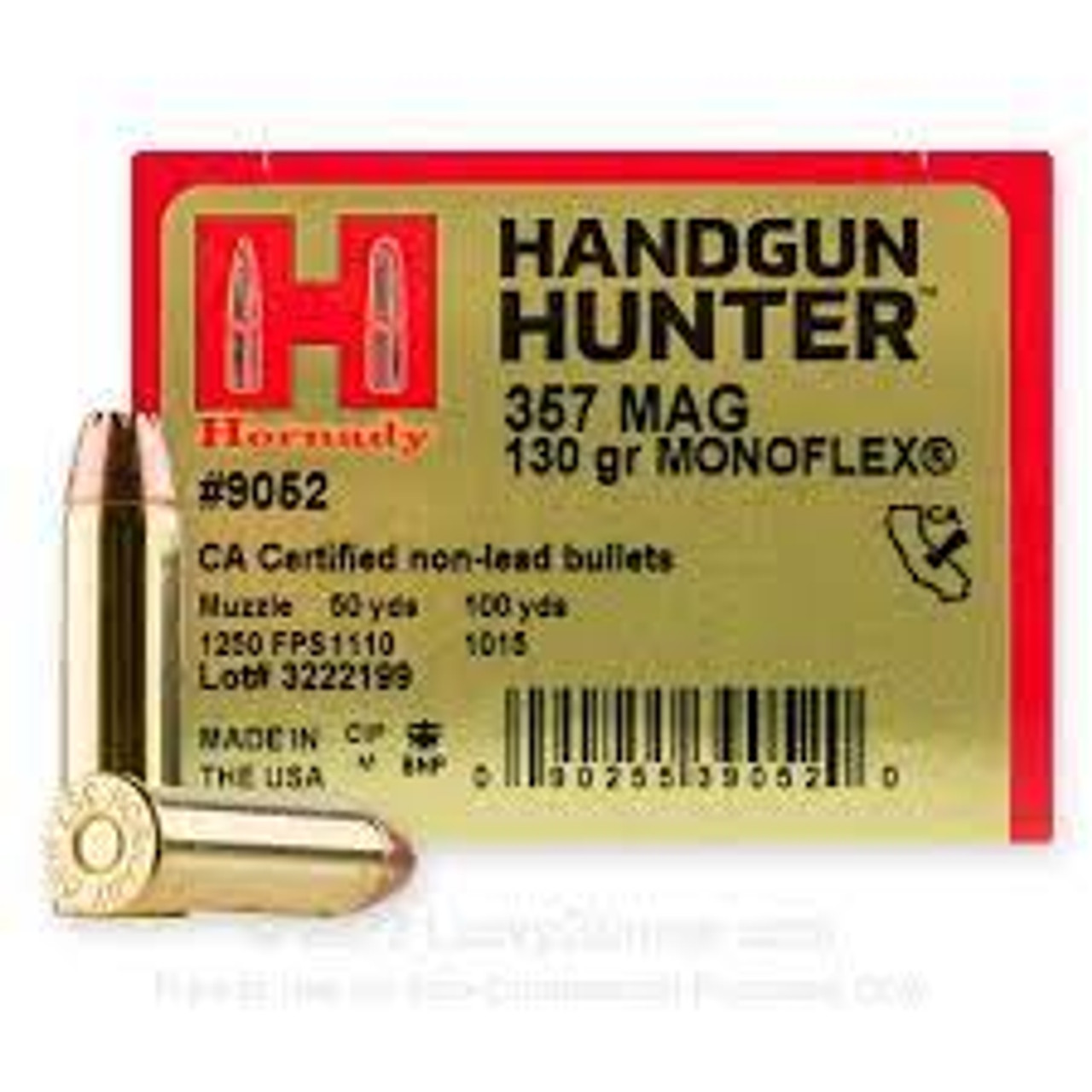 Hornady Handgun Hunter, 357 Mag 130 GR Monoflex, Box of 25