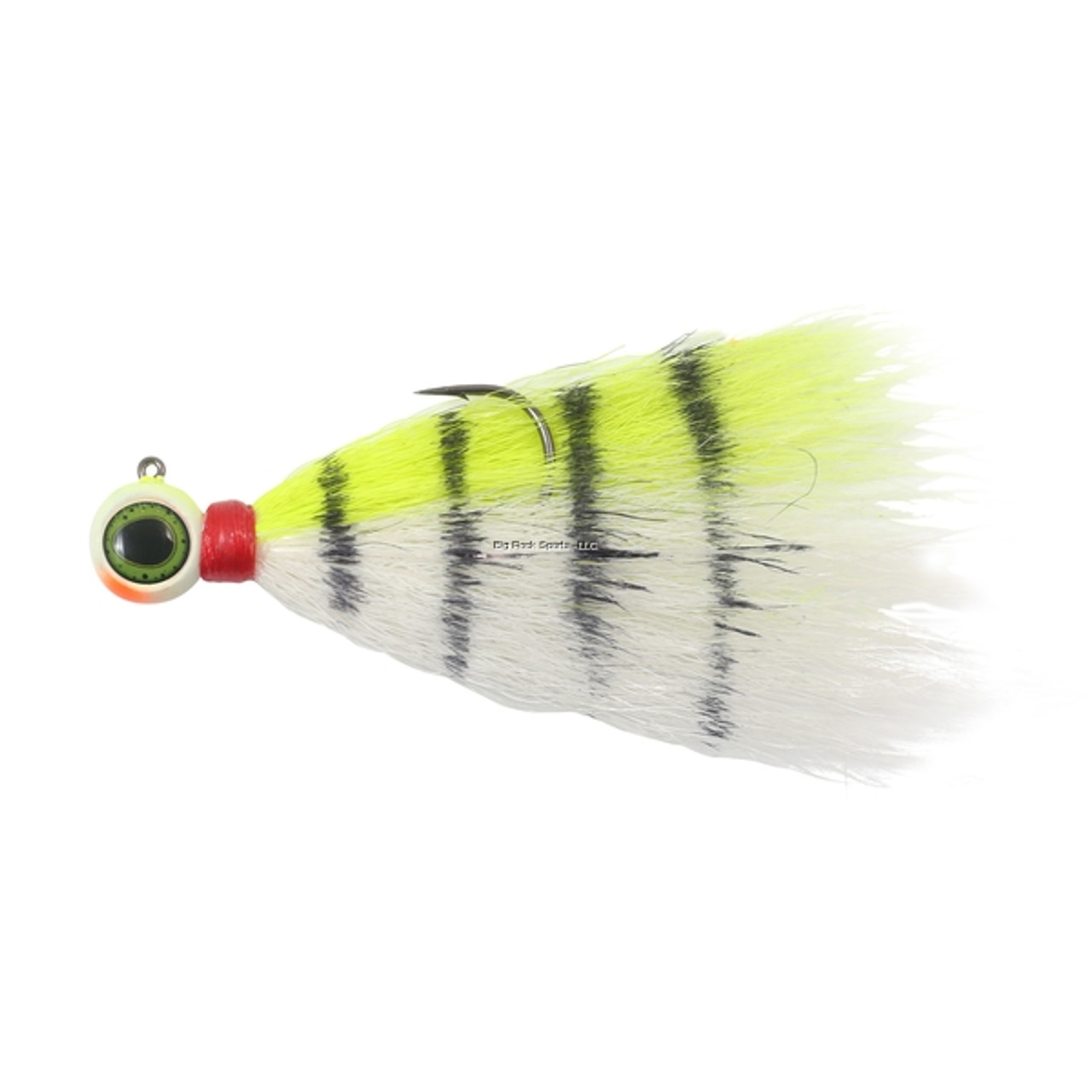 Northland DEEP-VEE Bucktail Jig - 1/4oz - #2/0 Hook - 3" - 1/Card - Chartreuse