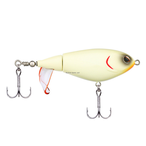 Berkley Choppo Topwater Bait, Cupped Propeller Tail, 3" size, 1/2oz, 2 Fusion 19 Treble hooks, Bone