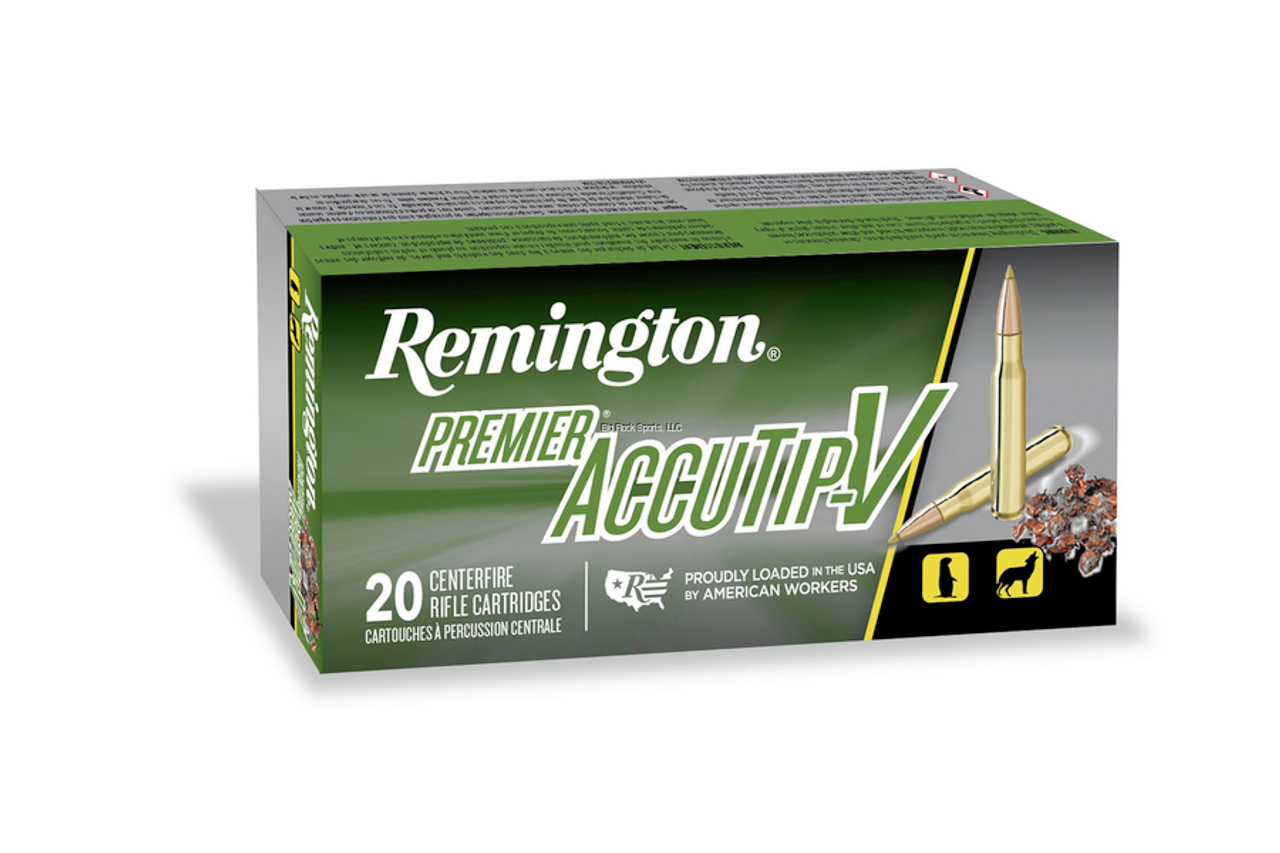 Remington Rifle Ammo 224 Valkyrie, 60GR Accutip-V Boat Tail, Box of 20