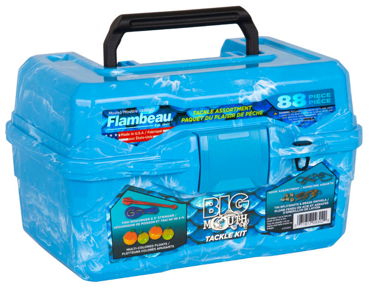 Flambeau Flambeau Big Mouth Tackle Box Kit- Pearl Blue Swirl