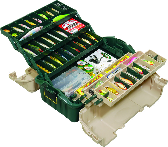 Plano Mag Hip Roof Box 6 Tray Green/Sandstone