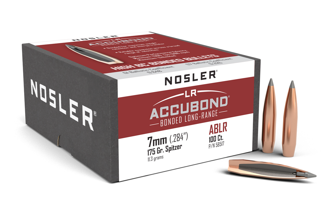 Nosler Accubond Long Range Rifle Bullets 7mm 175gr SP, Box of 100