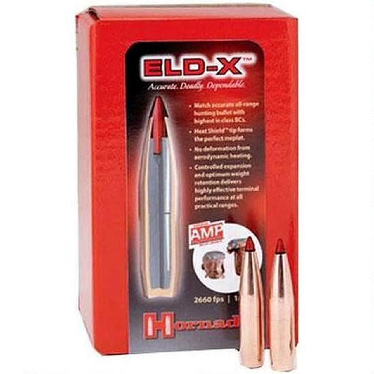 Hornady ELD-X Rifle Bullet 25 Cal (.257") 110 Gr ELD-X, Box of 100