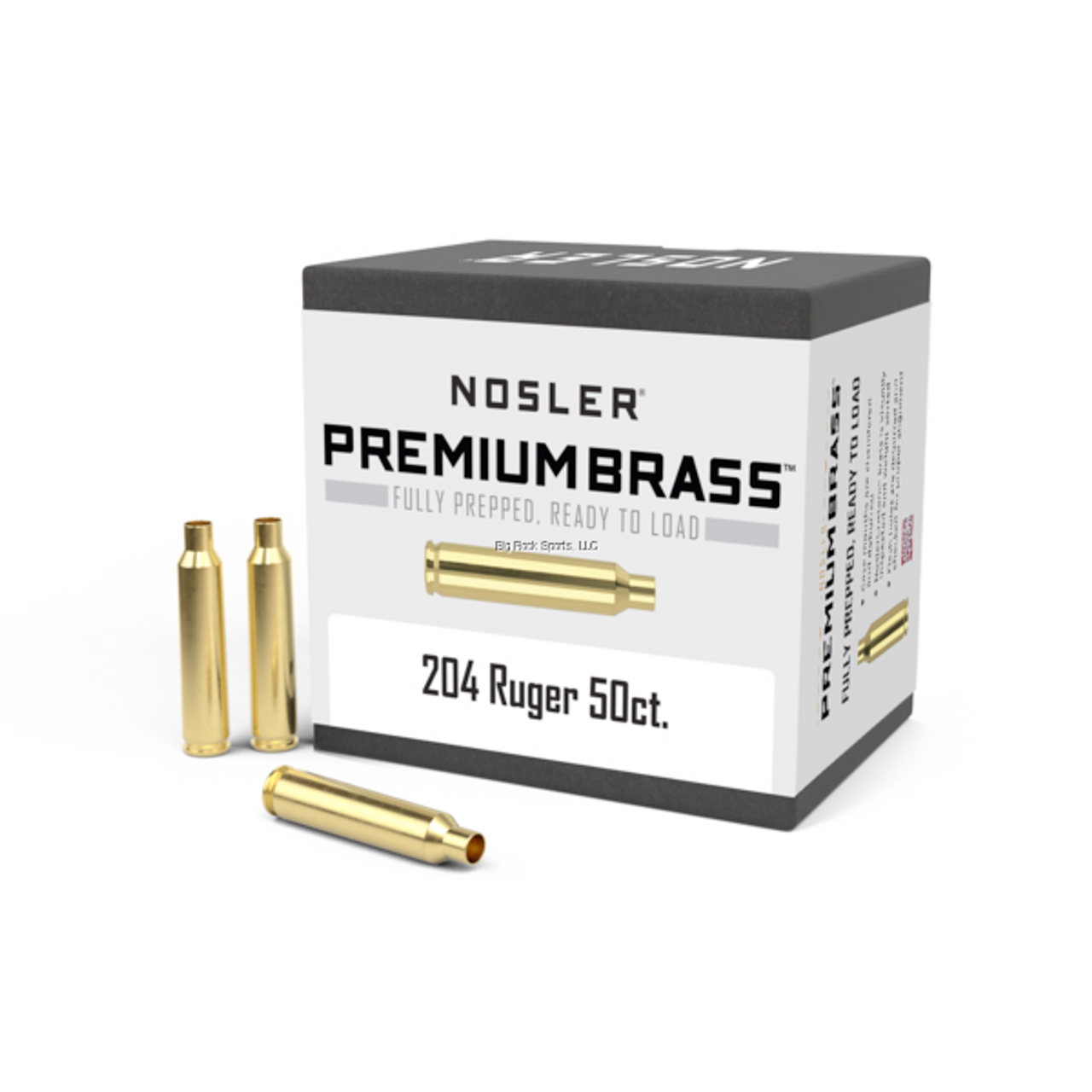 Nosler Custom Brass, 204 Ruger, 50 Count