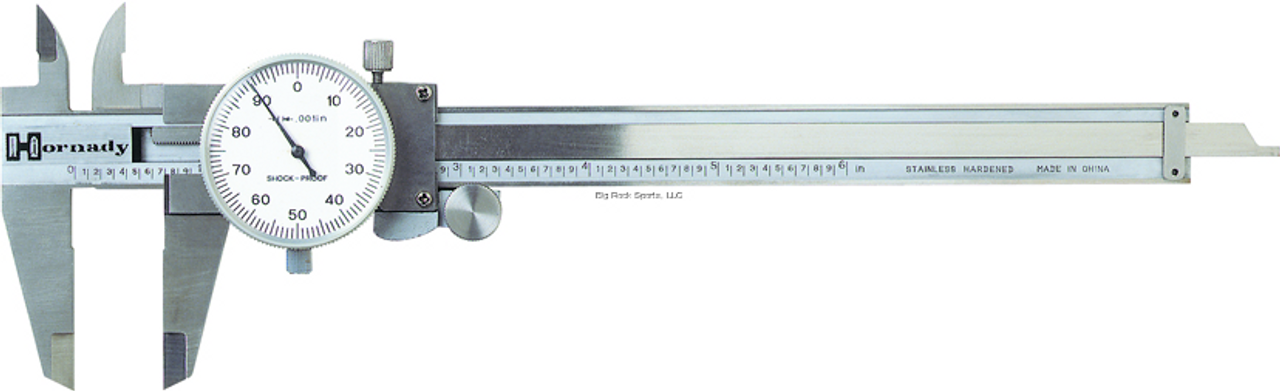 Hornady 6" Stainless Steel Dial Caliper with 4-Way Measurement & Locking Slide