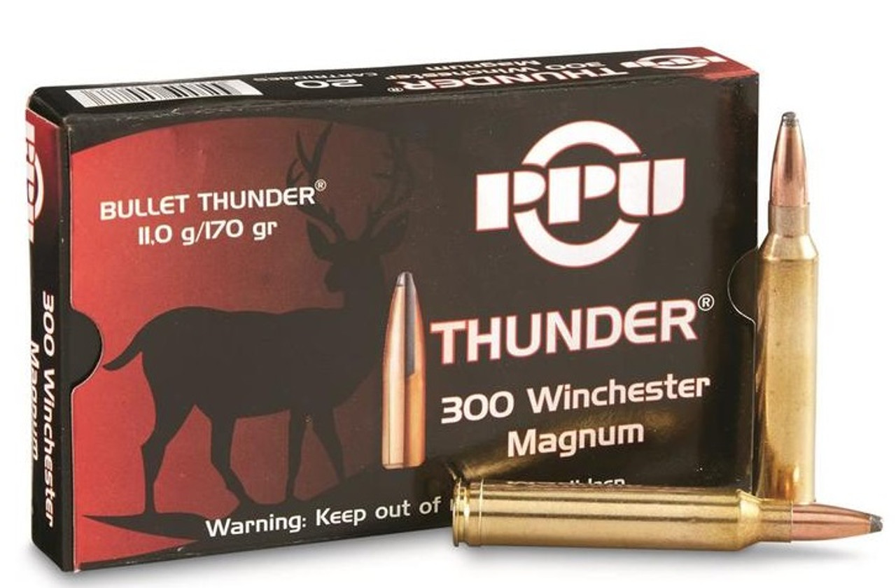 PPU 300 Win Mag, 168 Gr HPBT, Box Of 20