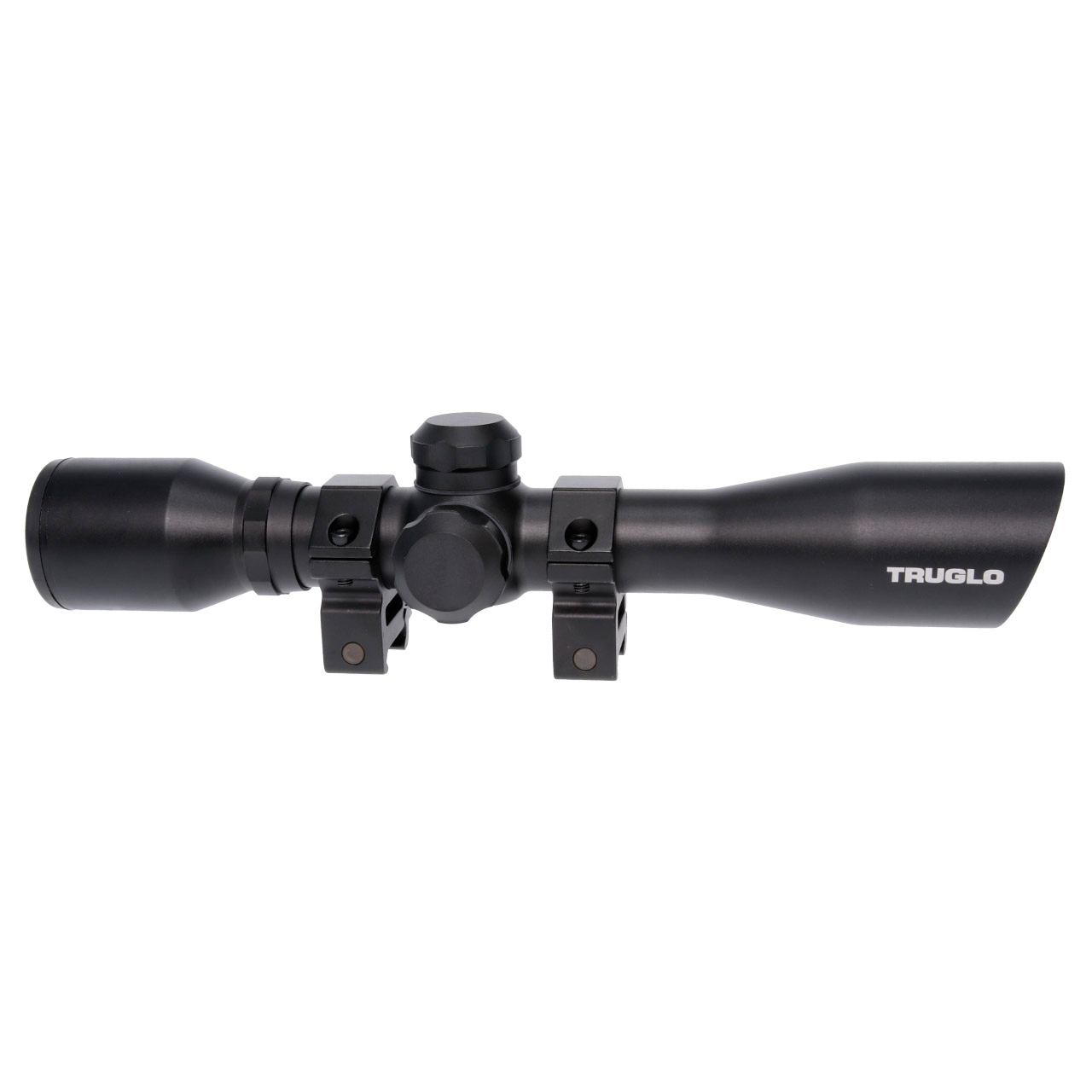 TruGlo Dual Color 4x32mm Illuminated Reticle Crossbow Scope, Black w/Weaver-Style Rings