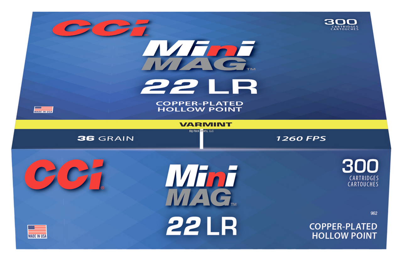 CCI Blazer Rimfire Ammo 22 LR Minimumi Mag 36 GR HP, 300 Rnds