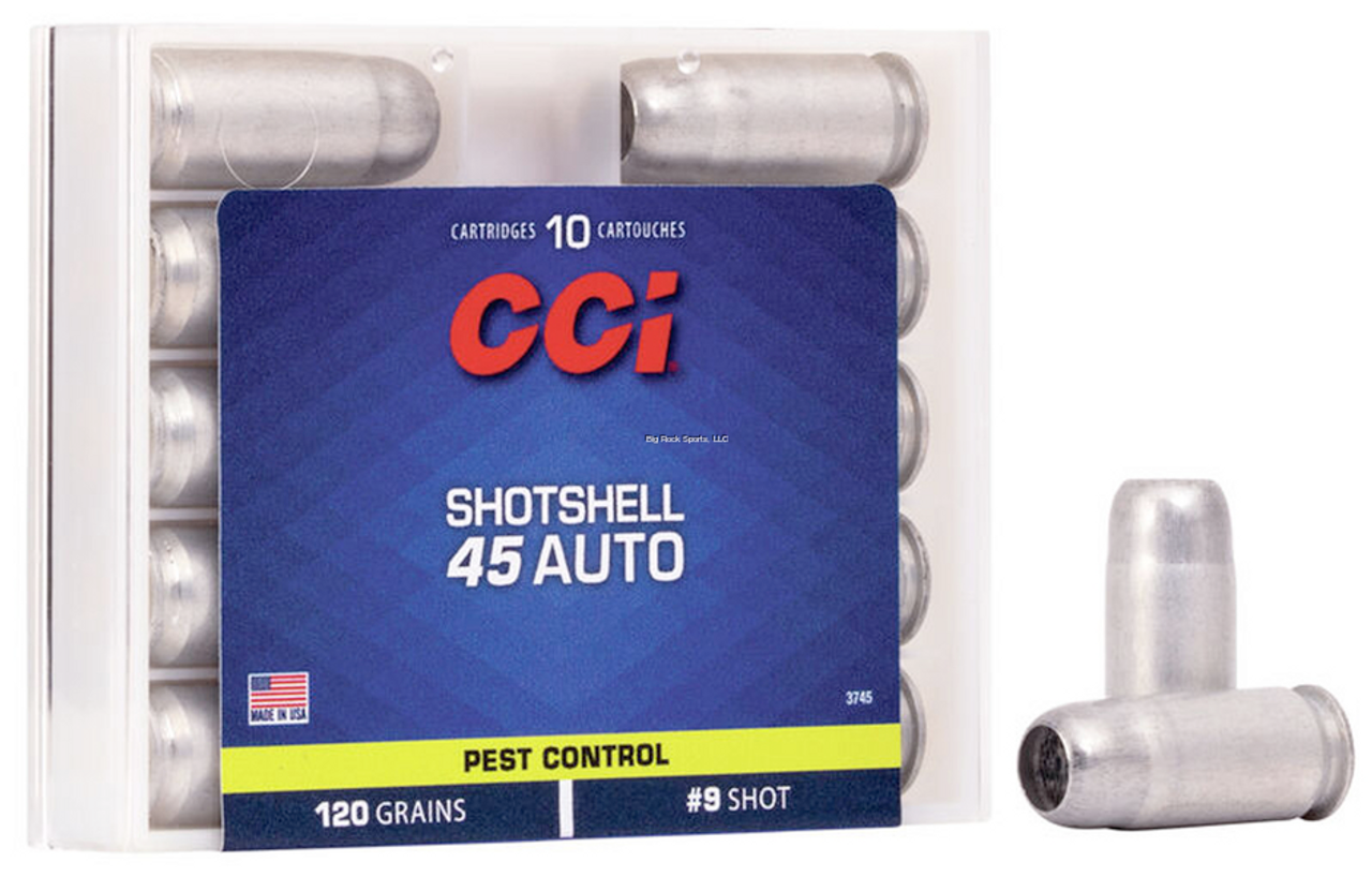 CCI Centerfire Pistol Shotshell 45 ACP, 120 Gr, 1100 fps, 10 Rnds