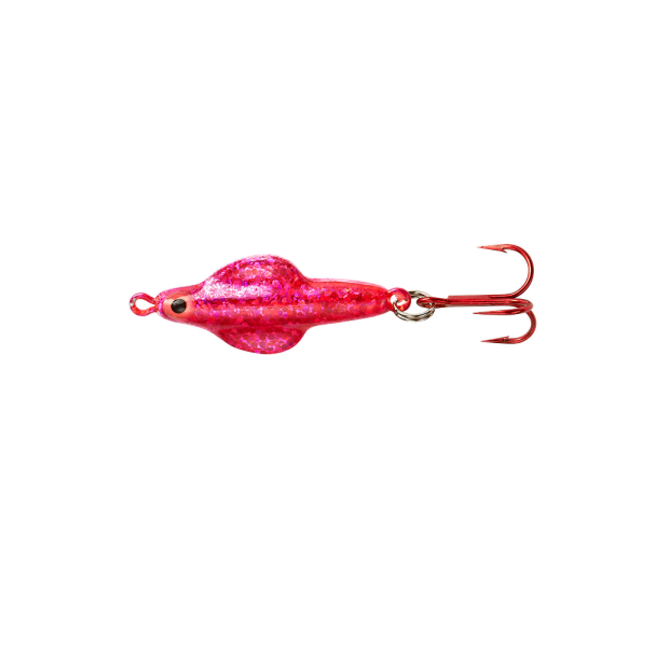 Lindy Ice 1.5" Rattl'N Flyer Spoon 1/8 Ounce Lure Scarlet Ice