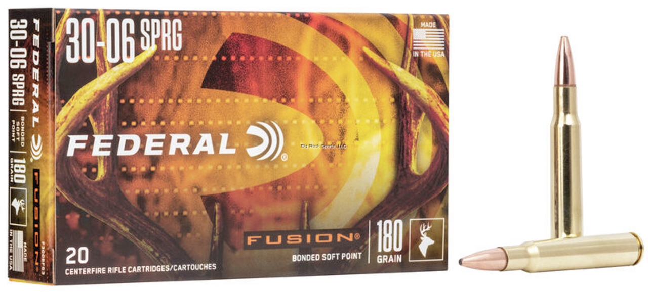 Federal Fusion Rifle Ammo 30-06 SPR, 180 Grains, 2700 fps, 20 Rnds