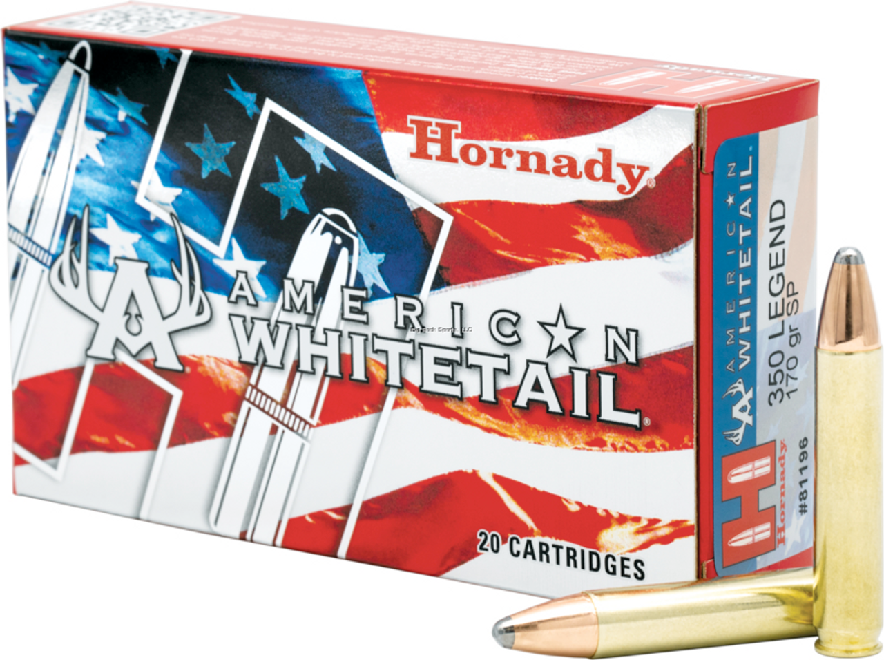 Hornady American Whitetail Rifle Ammo 350 LEGEND, 170 Gr, INTERLOCK, 20 Rnds