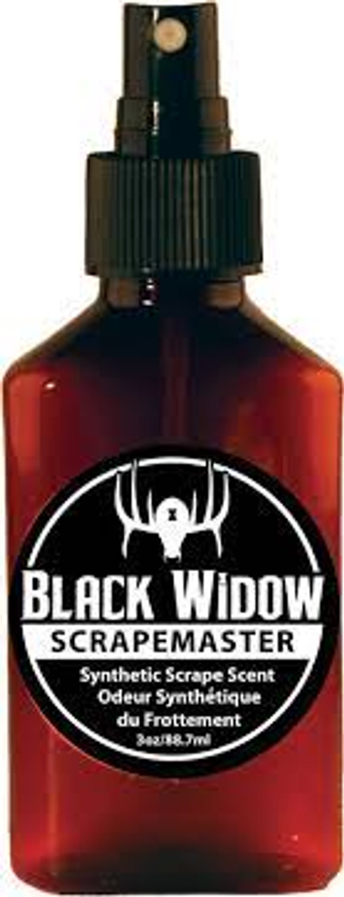 Black Widow Synthetic, Scrape Master 3oz., Blend of Synthetic Doe Estrus/Synthetic Dominate Buck