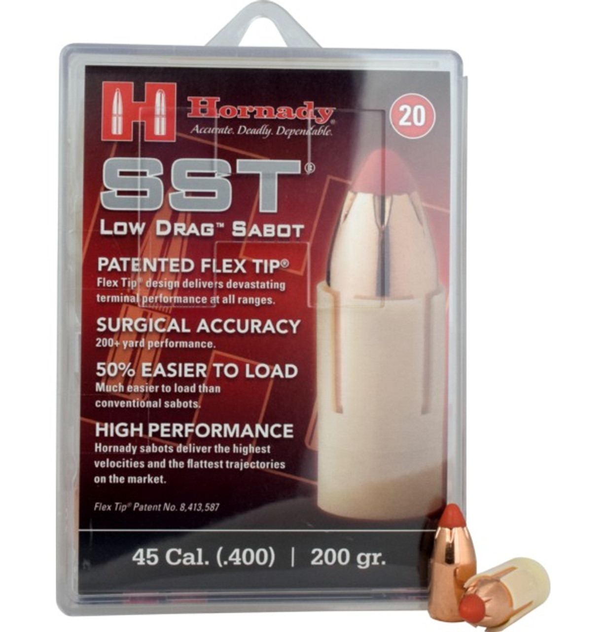 Hornady 45 Cal Sabot with 40 Cal 200 Gr SST ML Bullet 200 Gr