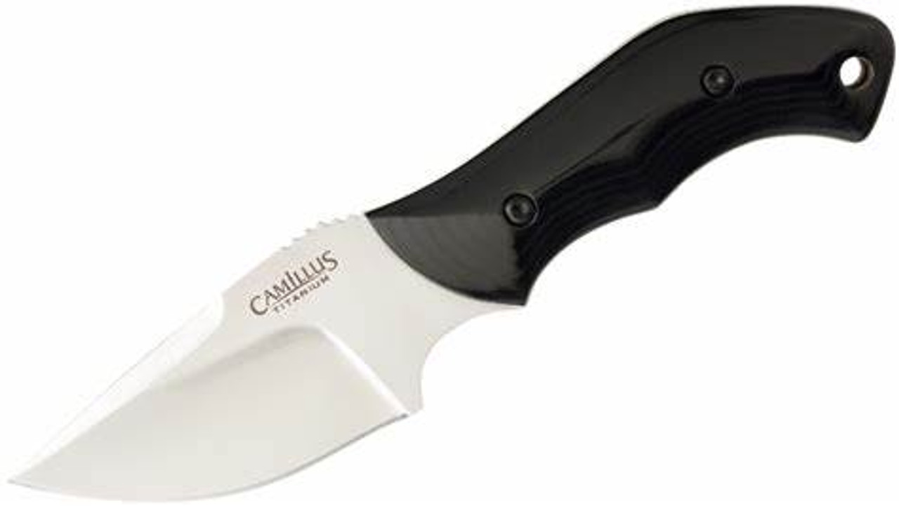 Camillus HT-7 7" Titanium Bonded Knife, Sheath Included, Micarta Handle, Lanyard Hole