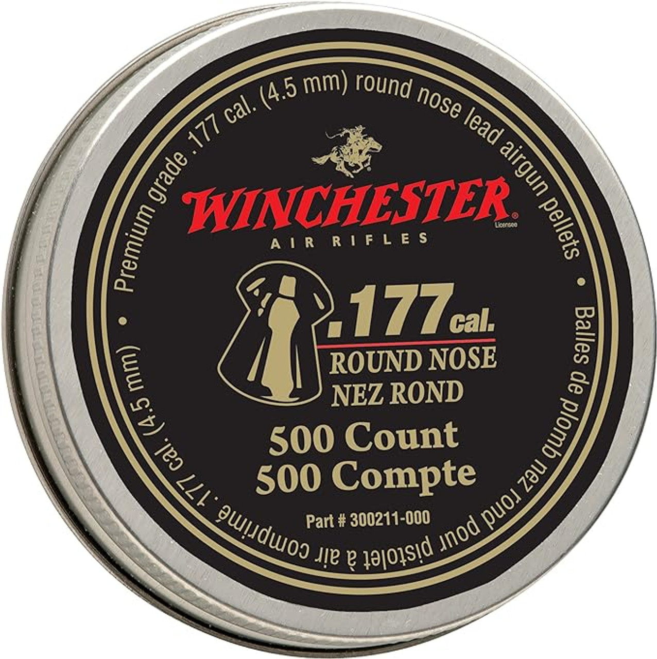 Daisy Winchester Round Nose 0.177 Caliber Pellets, 500 Pack