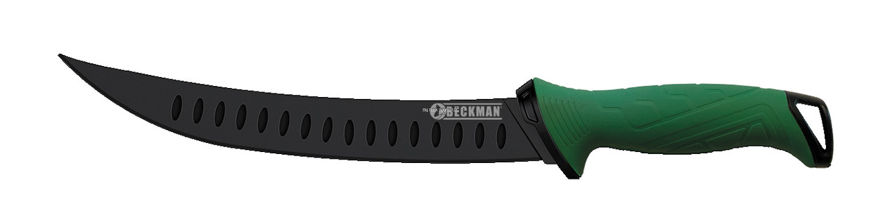 Beckman 9" Fillet Knife With Sheath Green Handle