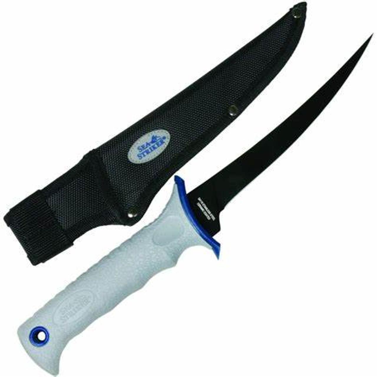 Sea Striker 7" Fillet Knife w/Sheath, Ceramic Coated Blade