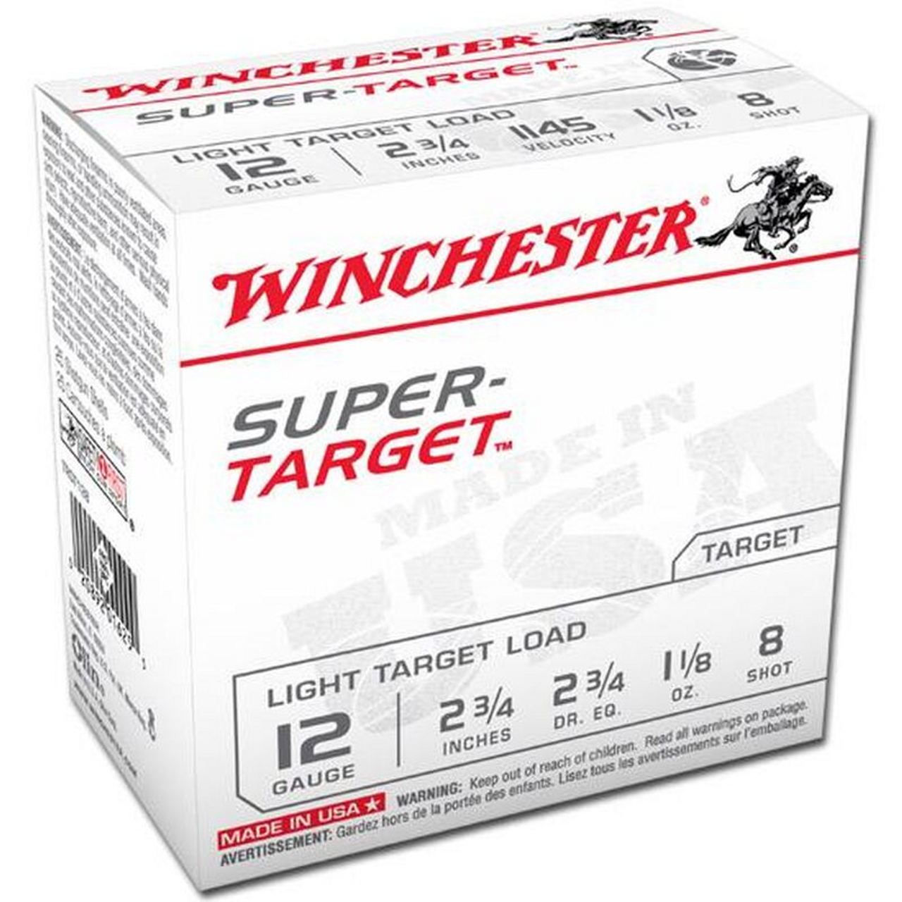 Winchester Super Target 12 Ga 2 3/4", 1 1/8 Oz #8 Lead, 25 Rnds