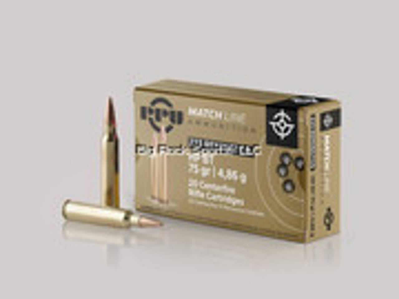 PPU Match Rifle Ammo 223 REM, HP BT, 75Gr, 20 Rounds