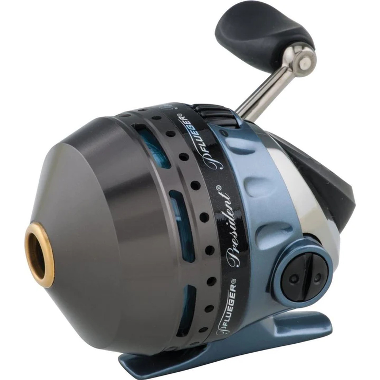 Pflueger President Spincast Reel, 3.8:1, 5 Bearing, Right/Left Hand