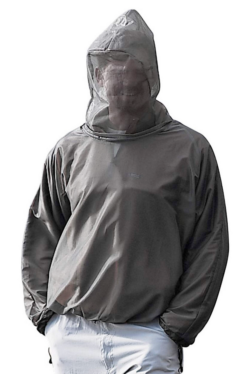 Bushline Youth Bug Packer Jacket, Bug-Proof Fine Mesh Mosquito Netting with Pullover, Zip Back Hood, Size: Youth Small