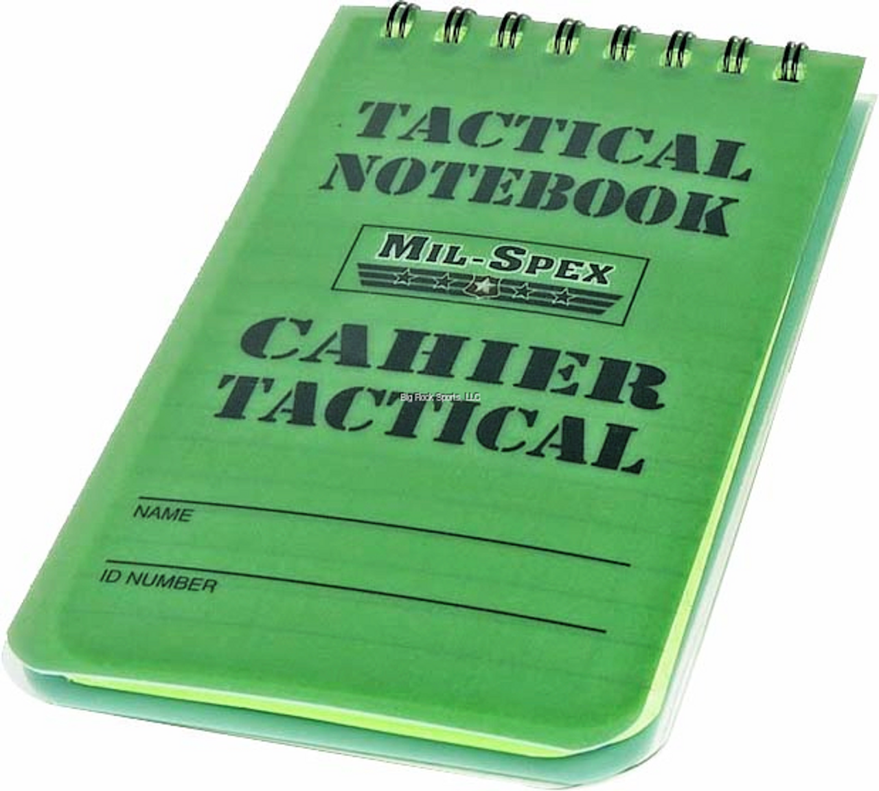 Mil-Spex Tactical Notebook, 3"x 5" Hard Plastic Cover, 50 Lined Pages