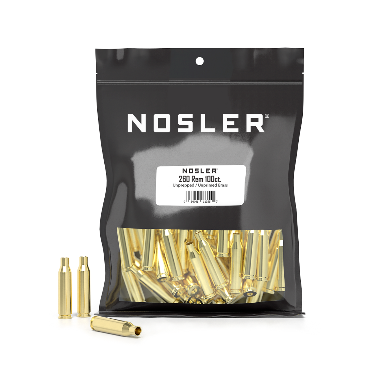 Nosler Custom Brass, 260 Rem, 100 Count