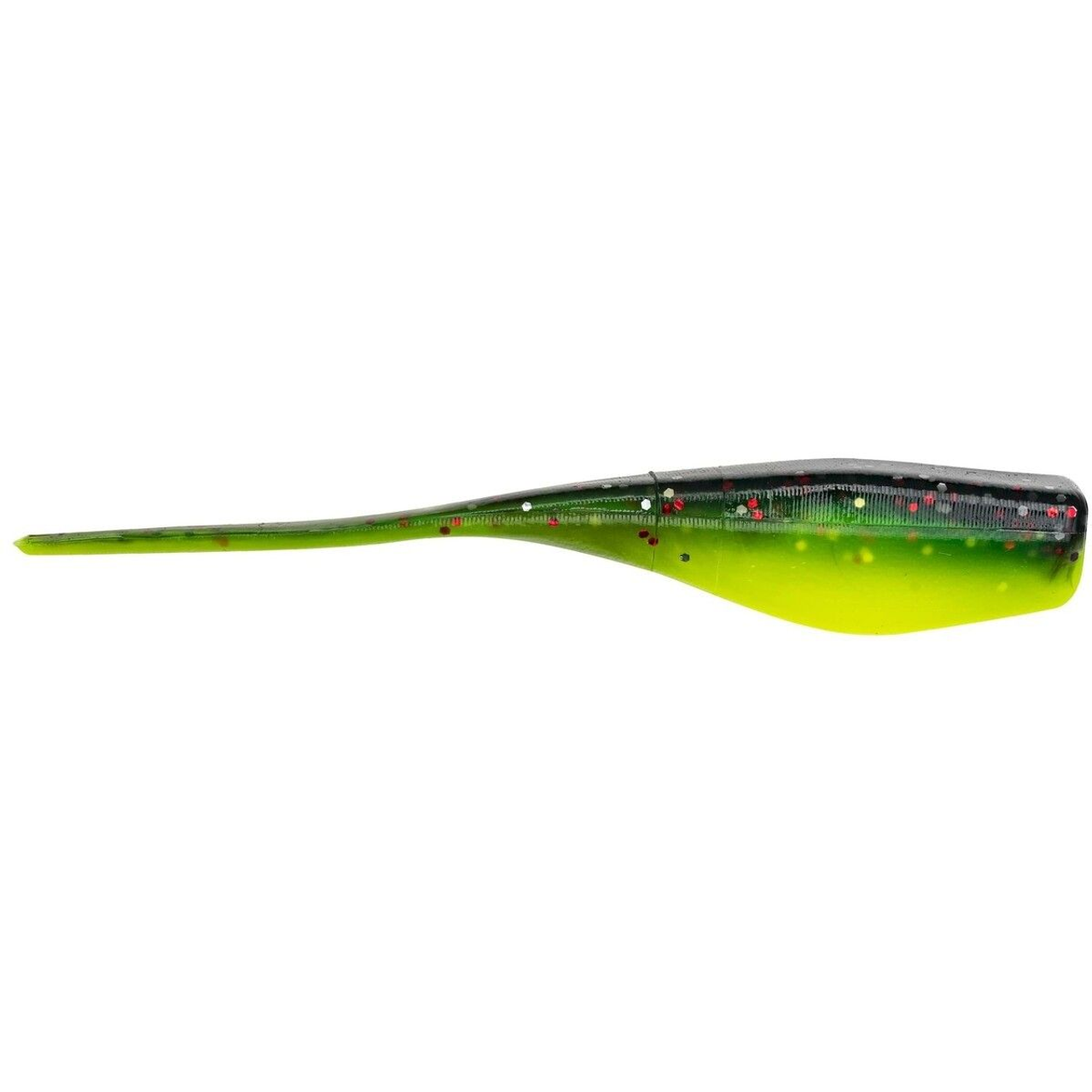 Strike King Mr. Crappie Lightning Shad, 2", Tuxedo Black & Chartreuse, Floating,15pk