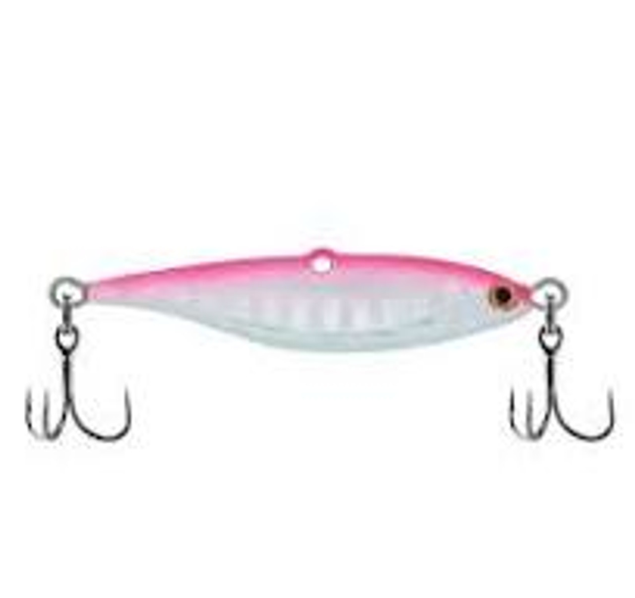 Berkley Vibrato Lure, 1 1/2 " 1/8 oz two sz 12 treble Pinkescents