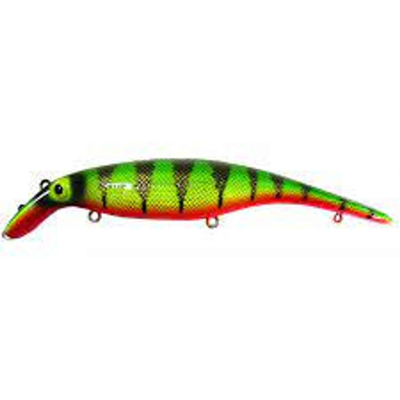 Drifter Straight Believer Musky Trolling Plug 10" Fire Perch