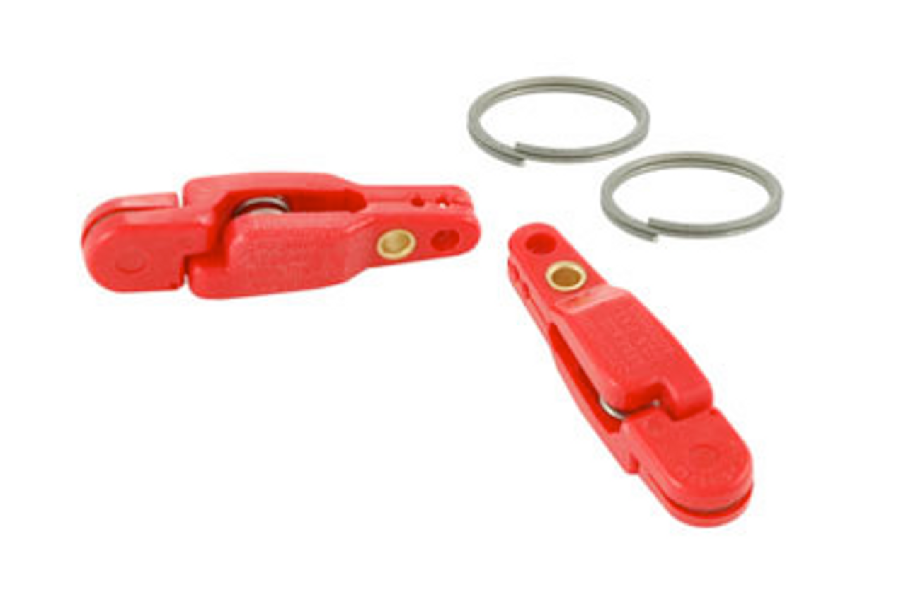 Off Shore Pro Snap Weight Clip with Split Ring, Red 2 Pack