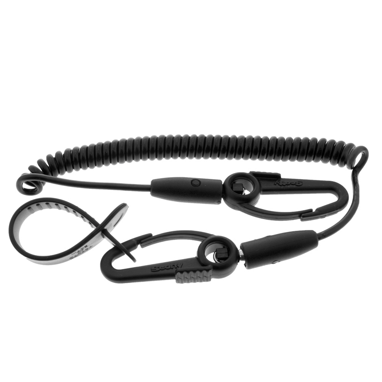 Scotty Safety Paddle Leash with Flexcoil, Black