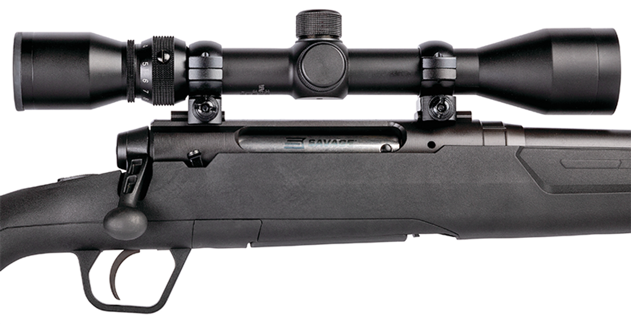 Savage Axis XP Compact Bolt Action Rifle 223 Rem, 20" Bbl , Blk Syn Stock, 4 Rnd Dm, Weaver Kaspa 3-9X40