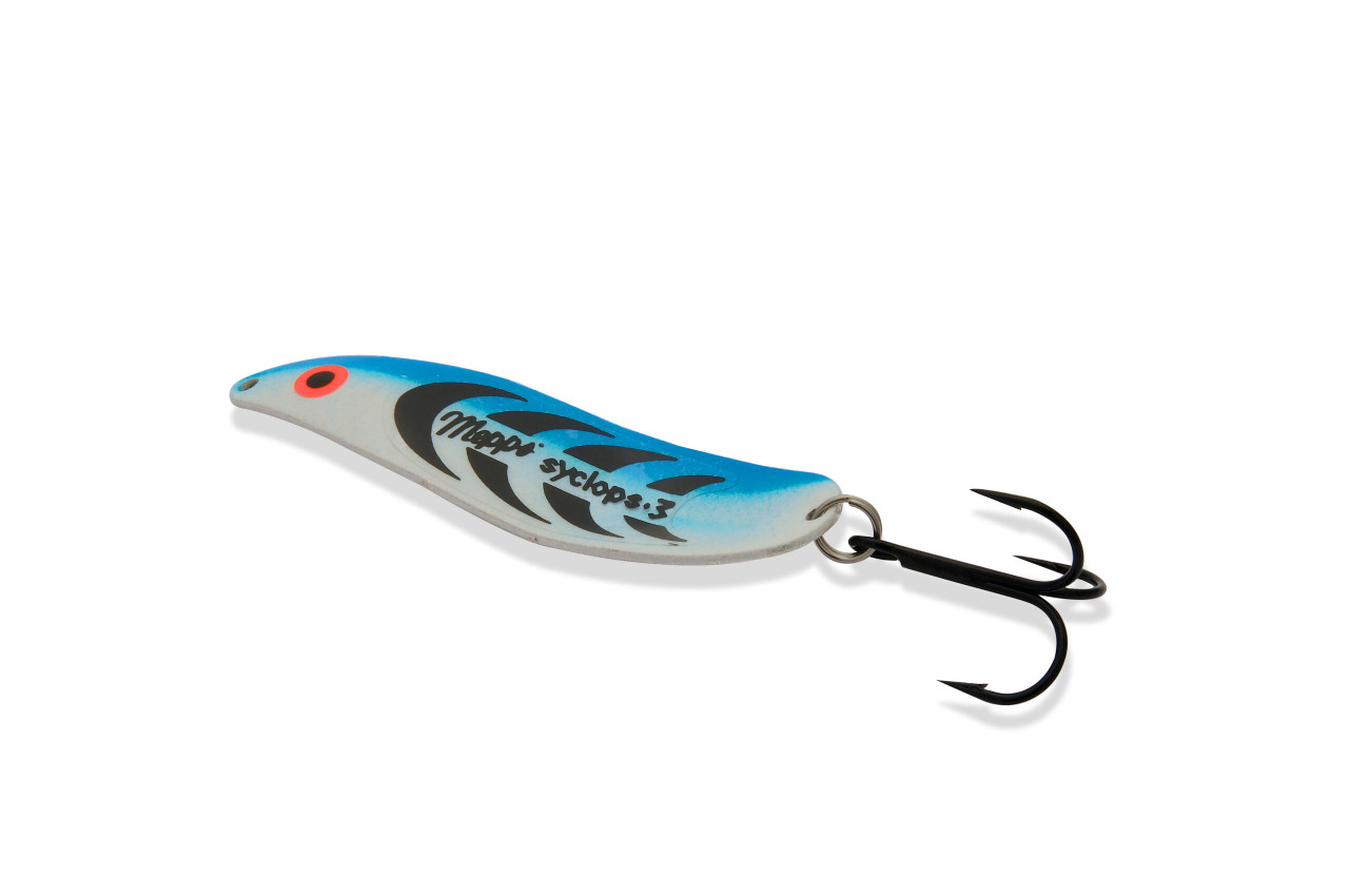 Mepps Syclops Spoon 1-1/2" 1/8oz Plain Glow/Blue