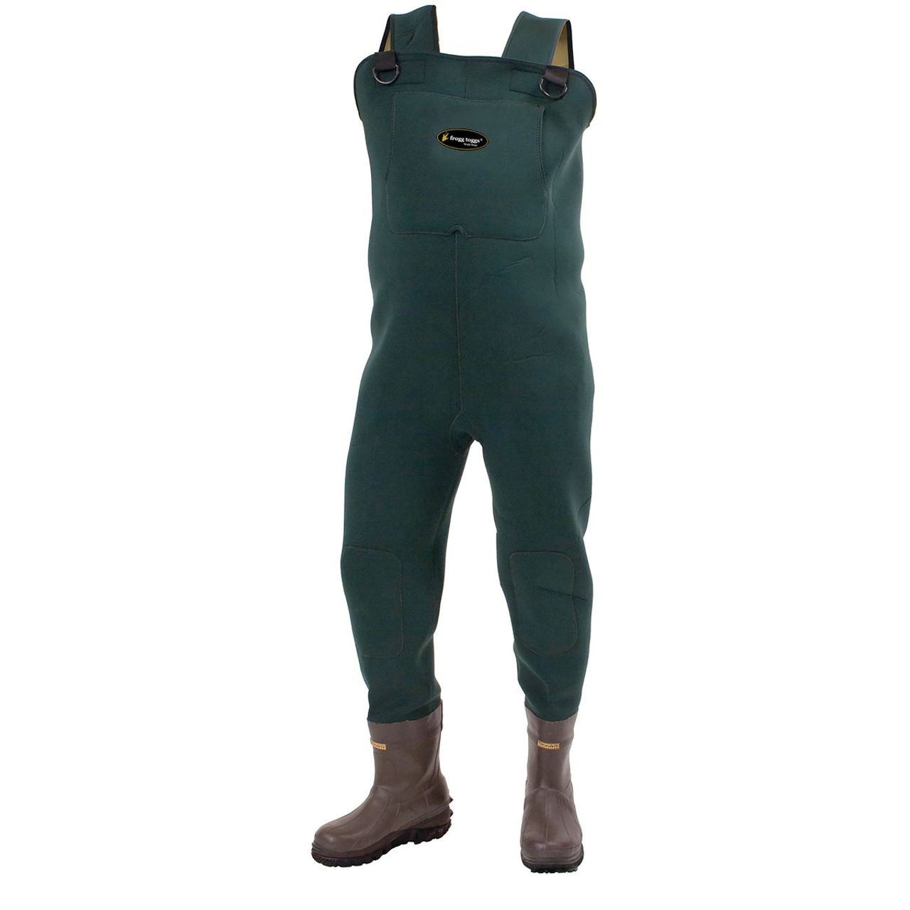 Frogg Toggs Men's Amphib Bootfoot Neoprene Cleated Chest Wader, Forest Green | Size 13