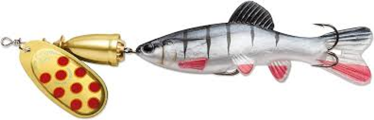 Blue Fox Vibrax Chaser 3 Lure, 1/2 Oz, 2-4 Ft, Blade Size 3, Treble Hook, Gold