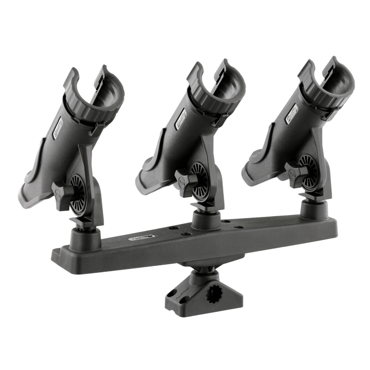 Scotty Triple Rod Holder, complete with three 0230 Rod Holders, post bracket & mount