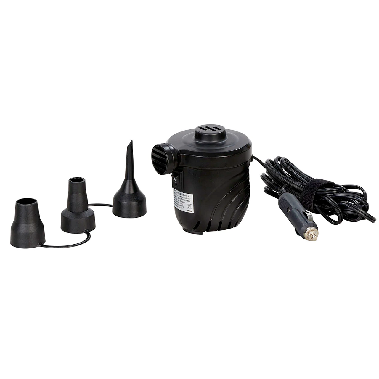 Full Throttle 12V Power Air Pump, Black, Universal