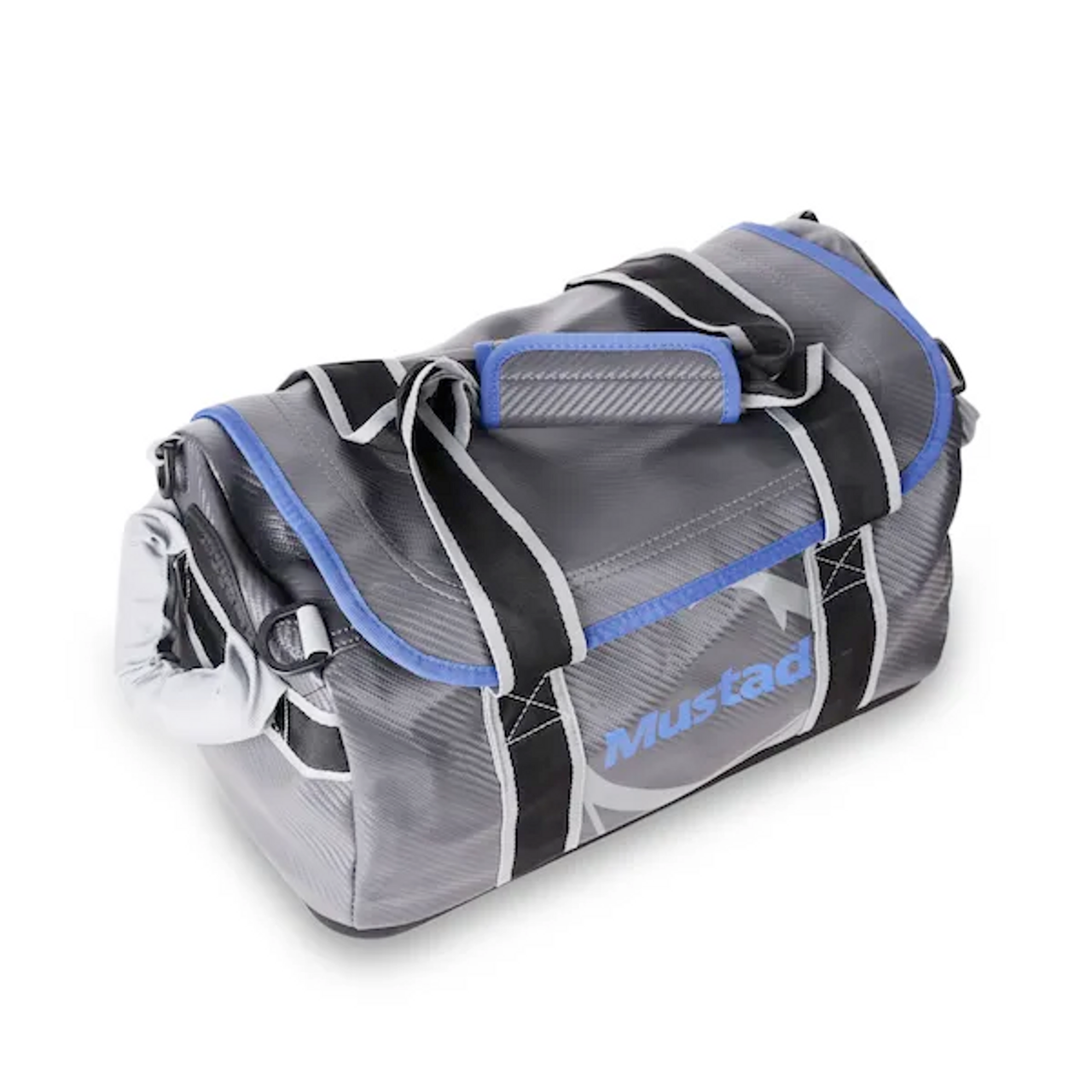 Mustad Boat Bag 18" Zipper Flap, Dark Grey/Blue 500D Tarpaulin PVC Reflective Logo