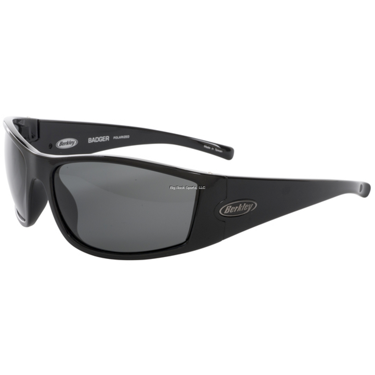 Berkley Badger Sunglasses, Gloss Black Frame/ Smoke Grey Lens