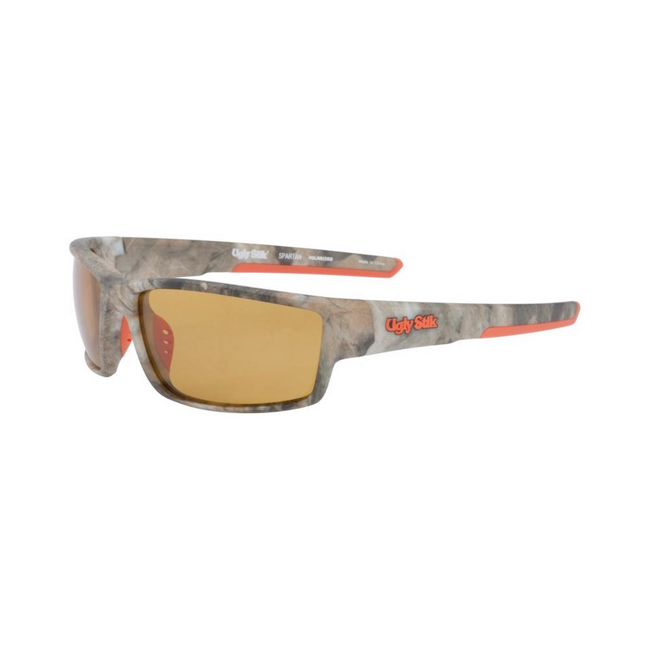 Shakespeare Ugly Stik Spartan Sunglasses, Matte Camo Frame/ Amber Lens, Medium/ Light